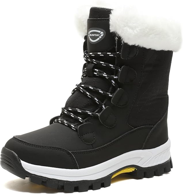 Womens Snow Boots Winter Waterproof Warm Fur Lined Mid Calf Booties