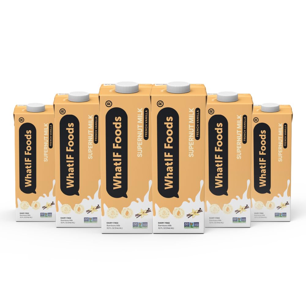 Supernut Milk French Vanilla 6 Pack | 42% DV Vitamin B12 | 2.5x More Protein than Oat & Almond Milk | Vitamin D Fortified | Plant-Based, Vegan, Non-Dairy 33.8 Fl Oz