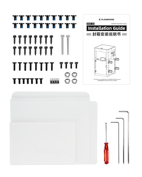 FLASHFORGE AD5X 3D Printer Upgrade Kit Enclosure Module, Constant Temperature Improved Surface Quality, Support Filaments Require High-Temp Like ABS/ASA and Block Odors