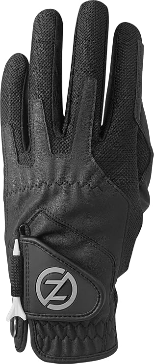 Zero Friction Men's Compression Synthetic Right Hand Universal Fit Golf Glove, One Size, Black, GL00020