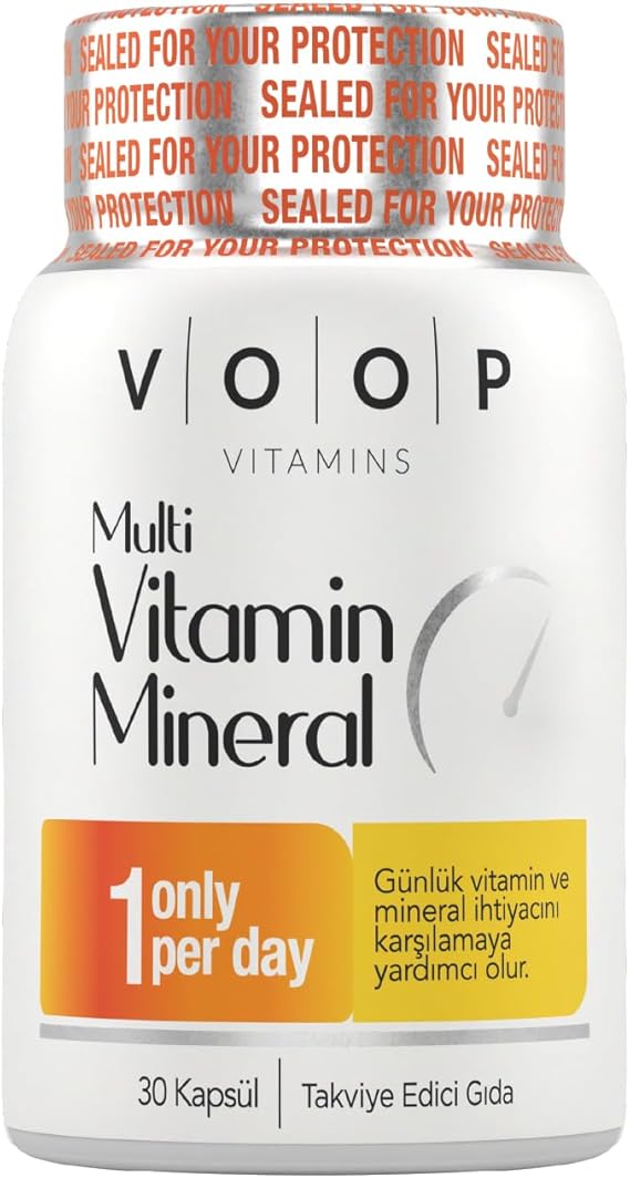 VOOP Multivitamin & Mineral 30 Kapsül | 11 Vitamin, 9 Mineral | Takviye Edici Gıda