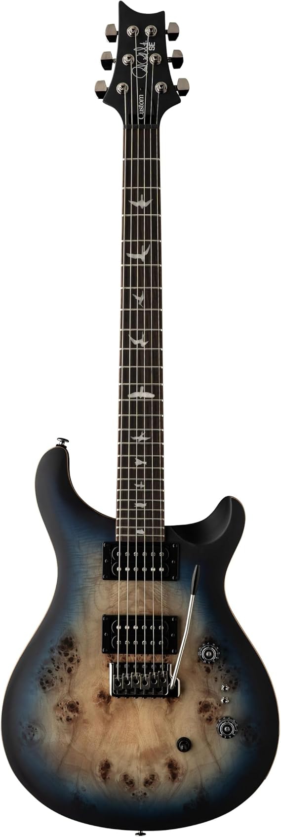 PRS SE Custom24-08 Poplar Burl Lake Blue Midnight Burst Limited Edition Electric Guitar Paul Reed Smith