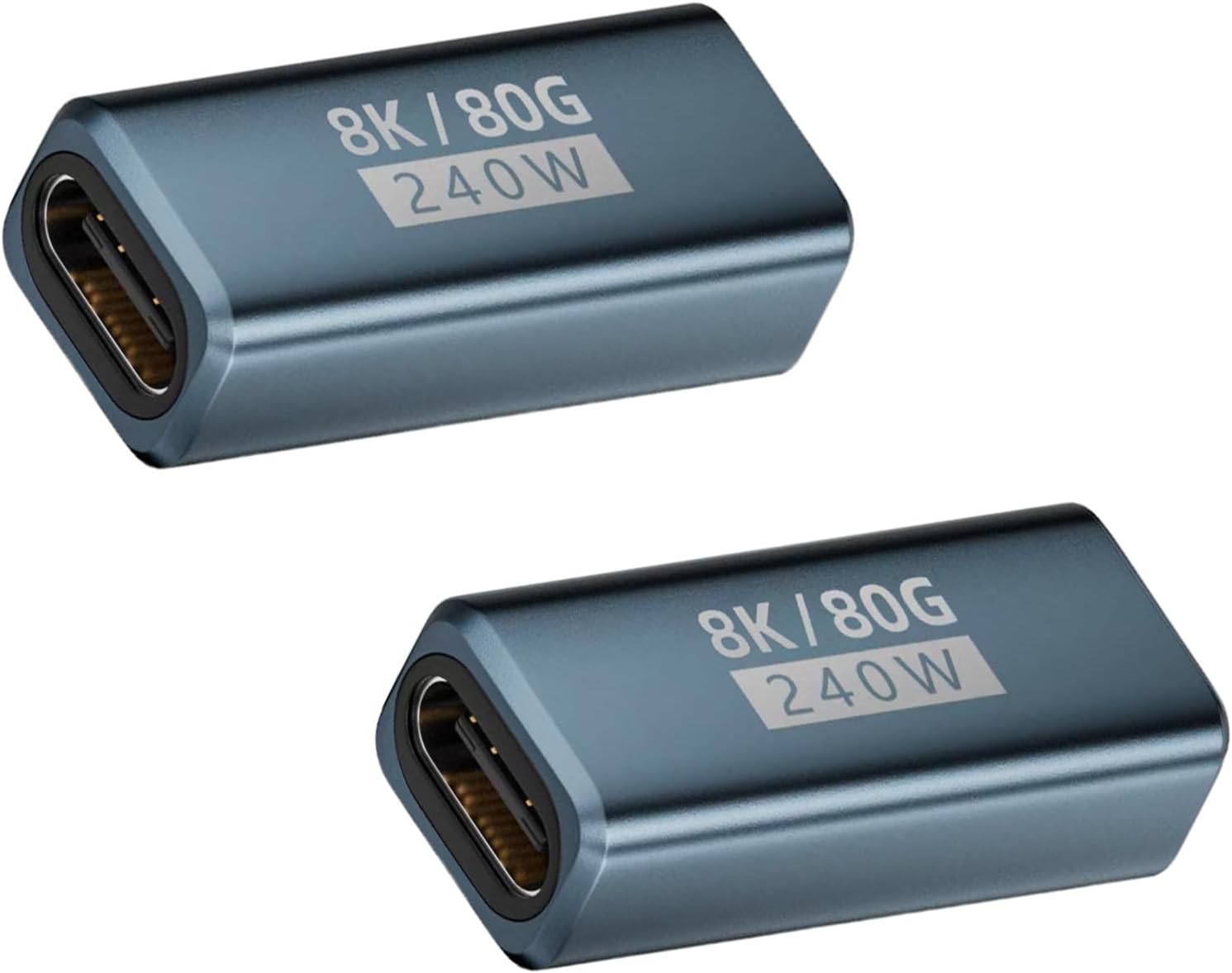 Poyiccot 240W USB C Coupler 2-Pack, USB C Female to Female Adapter [80Gbps240W PD8K@60Hz] Type C Extender Adapter Support Thunderbolt 54 for iPhone 15, MacBook, Steam Deck, Switch
