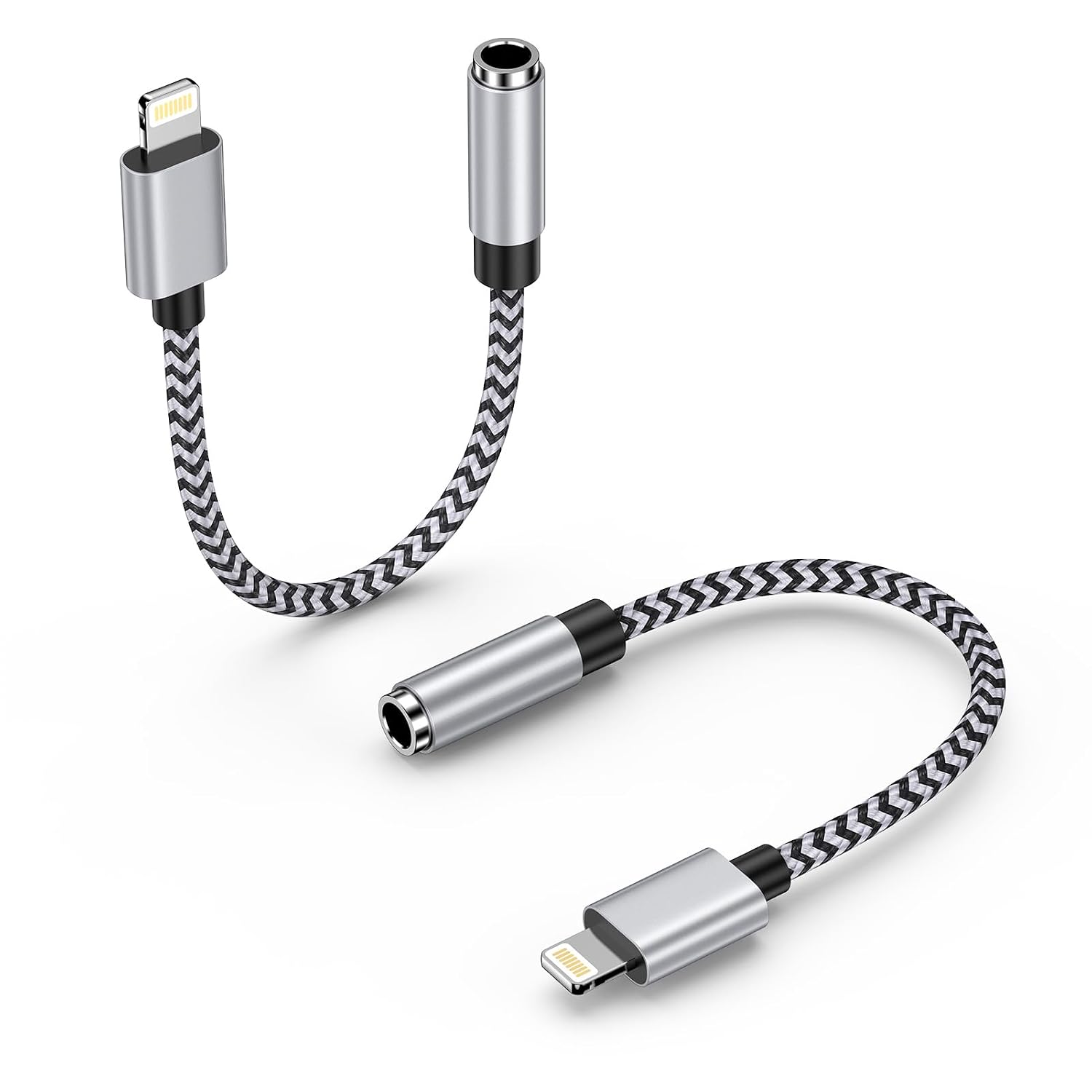 Lightning to 3.5mm Headphone Jack Adapter [MFi Certified] 2Pack iPhone Aux Audio Dongle Earphone Cable Converter Compatible with iPhone 1414 Pro14 Pro Max1313 Pro1211XRXSX87
