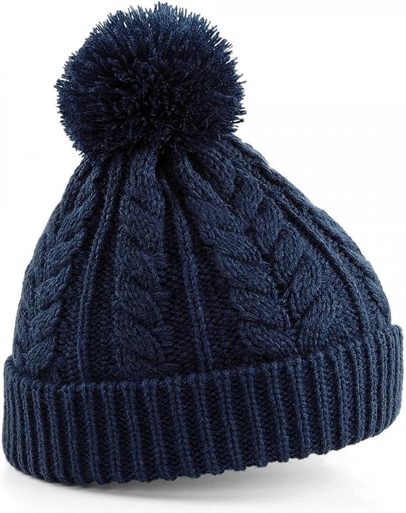 Beechfield Cable Knit Snowstar Beanie - French Navy
