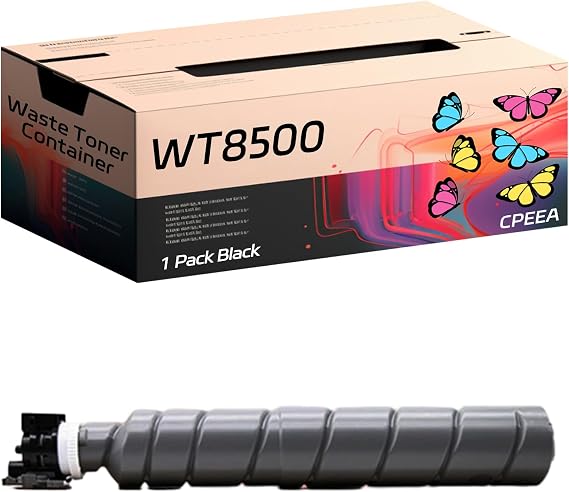 Compatible for Kyocera WT8500 Waste Toner Container Work for Kyocera TASKalfa 2552ci 2554ci 3252ci 3552ci 3553ci 3554ci 4002i 4052ci Printers, with Chip, High Yield 40000 Pages (Black)