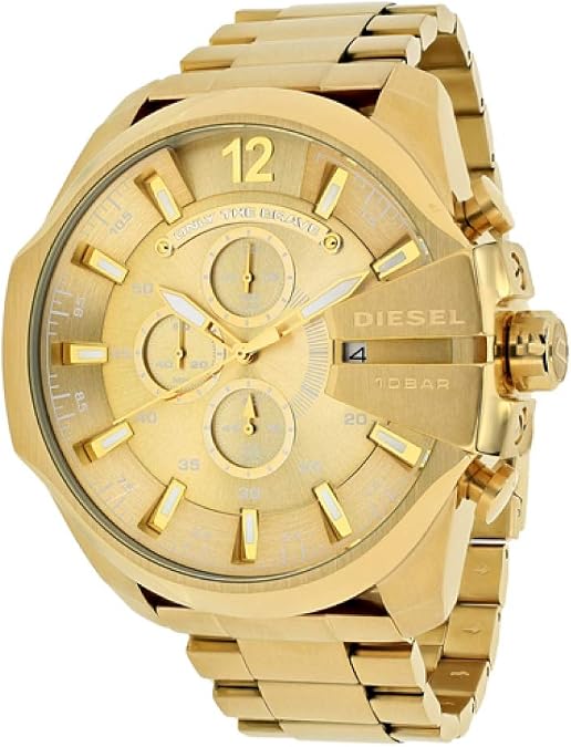 Diesel Mega Chief Watch for Men, Chronograph Men's Watch