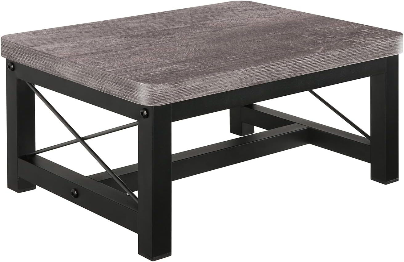 YINMIT Wood Step Stool for Adults and Kids, Wooden Toddler Step Stool for High Bed, Step Stool Kids Helper with Non-Slip Feet, Using for Bedroom, Hold Up to 500 lbs (1 Tier Grey)