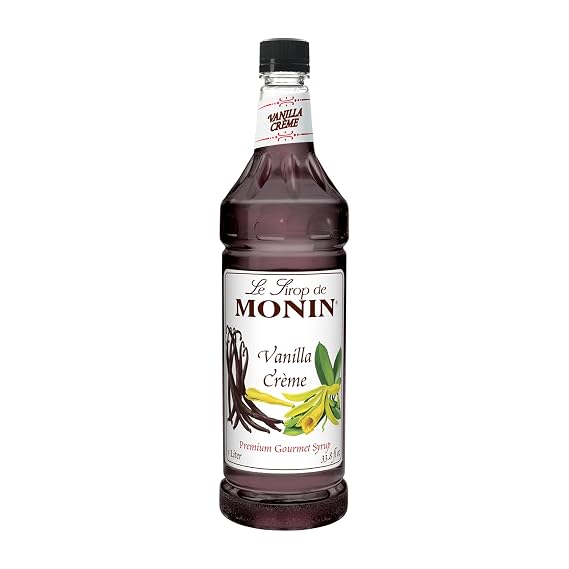 Monin Vanilla Creme Syrup, 33.8oz/1 Liter