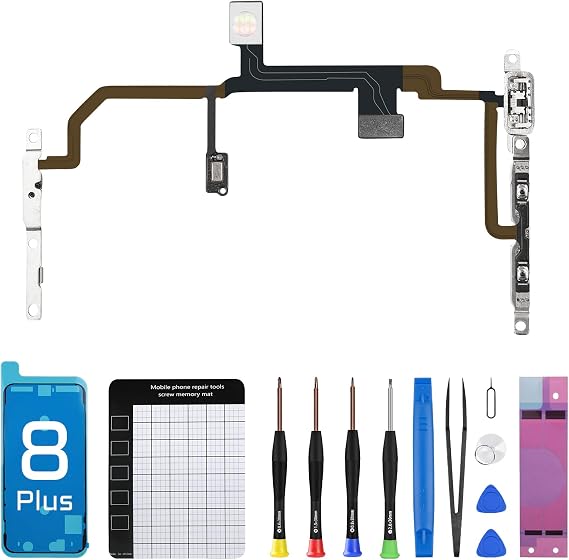 for iPhone 8 Plus Power Volume Button Flash Light Replacement