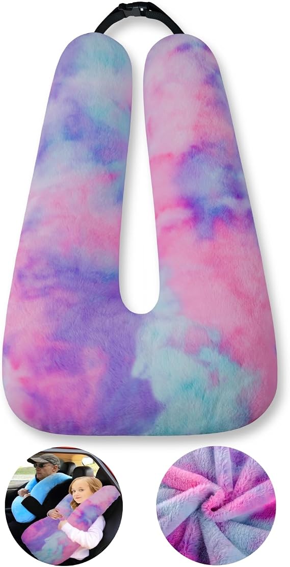 FHSGGP Travel Pillow Car Pillow Kid Car Sleeping Colorful Purple