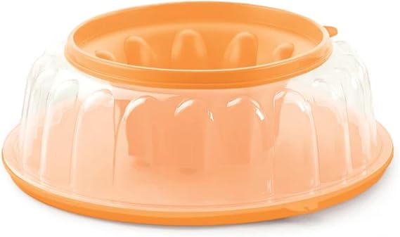 Tupperware Jel Ring Mold Jello Dessert Mold 6 Cup Capacity in Orange