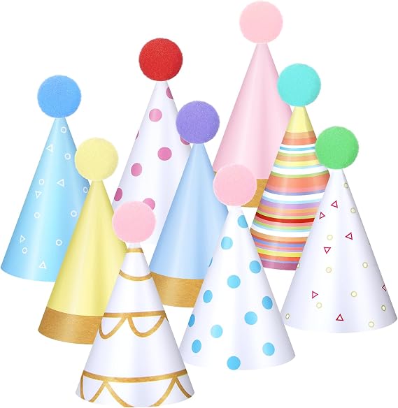 Panitay 40 Pcs Small Party Hats for Stuffed Animals, Cute Style