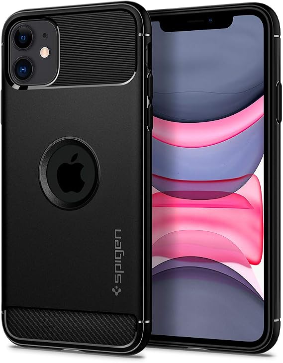 Spigen Rugged Armor Designed for iPhone 11 Case (2019) - Matte Black