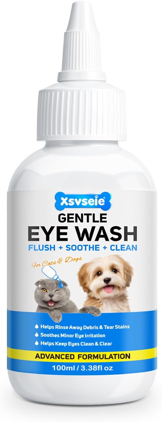 Dog Eye Drops 60ml, Eye Drops for Dog Cat Antibacterial for Infection, Dry, Itchy, Irritated, Gunky & Tear Stain Eyes (1)