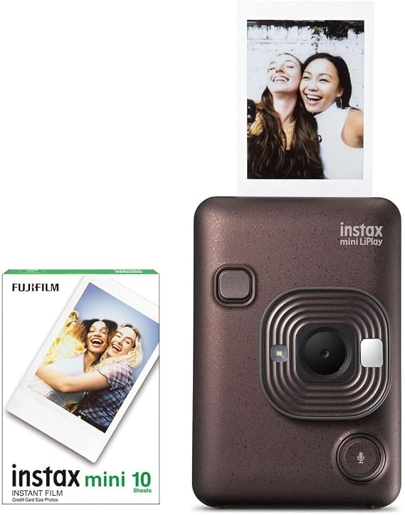 Fujifilm Instax Mini Liplay Hybrid Deep Bronze Fotoğraf Makinesi 10'Lu Film