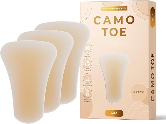 Wide Fit, Camel Concealer Cover for Women, Silicone Pad, 3 Pack