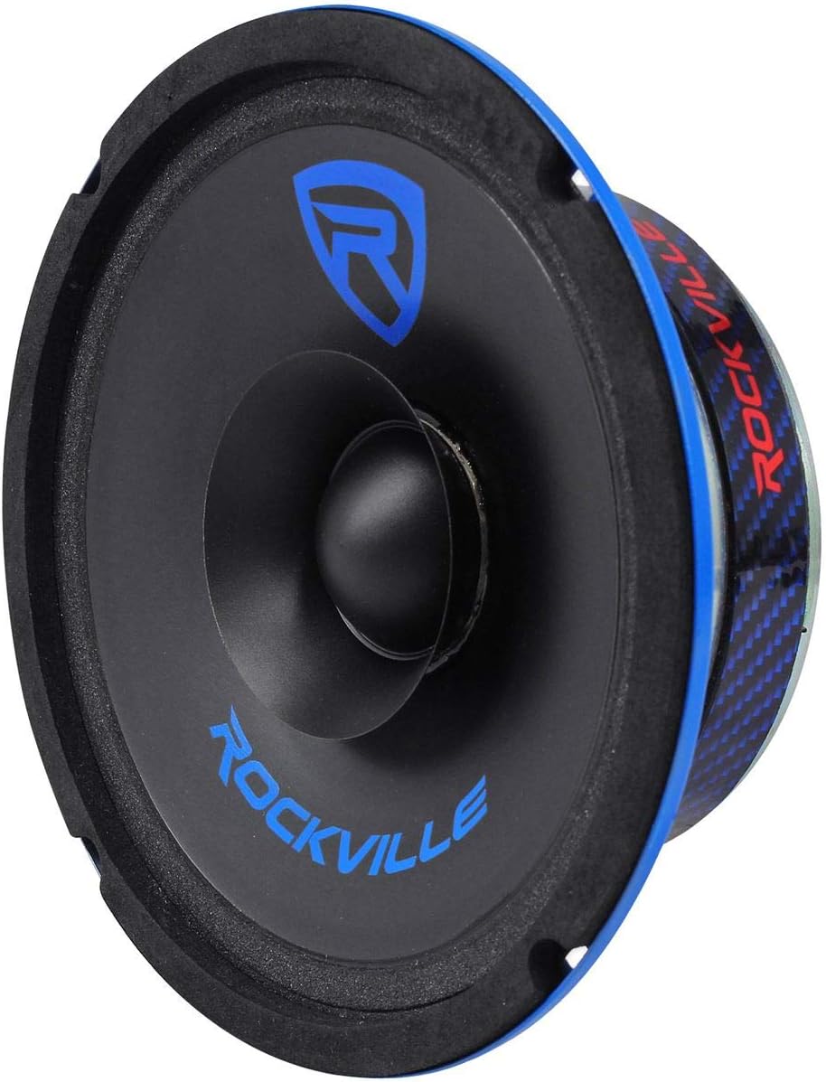 Rockville Mid-Bass Driver Auto-Lautsprecher Mid-Range 4 Ohm Doppelzylinder 6.5 inch 4 Ohm Dual Cone
