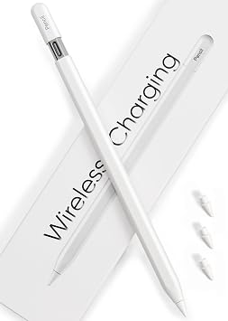 Pencil USB-C for iPad 2018-2026 Magnetic Wireless Charging Stylus - Only for iPad Pro 11"1-4th, 12.9"3-6th, Air 4/5&Mini 6, Slide-Switch&Hidden-Port, Tilt Sensitivity&Palm Rejection, White