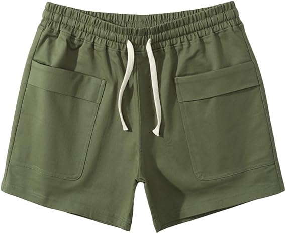 Athletic Shorts for Men 2023 Cotton Gym Workout Sport Shorts With Pockets Light Weight Running Short 3" Inseam
