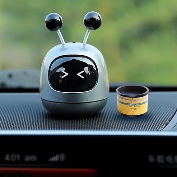 Anime Shaking Robot Car Interior Decoration, a Special Touch for Your Car (Gray)