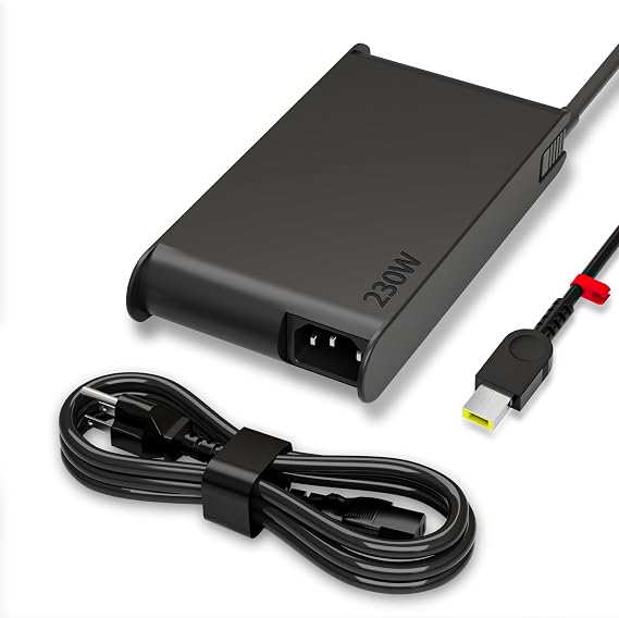 Newest Slim 20V 11.5A 230W Legion 5 Charger Compatible with Lenovo Legion 5 7 Y540 Y545 Y730 Y740 Y900 Y910 Y7000 Thinkpad P51 P52 P53 P71 P72 P73 ADL230NLC3A ADL230NDC3A 01FR046 01FR044 AC Adapter