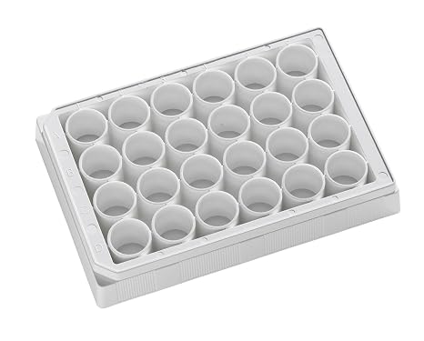 J.G. Finneran 303002 24-Well Krystal Clear Bottom Polystyrene Assay Plate, Opaque Body, White, 3.1 mL Capacity (Pack of 68)