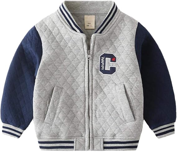 Boys Clothes Fall Winter Warm Solid Zipper Coat