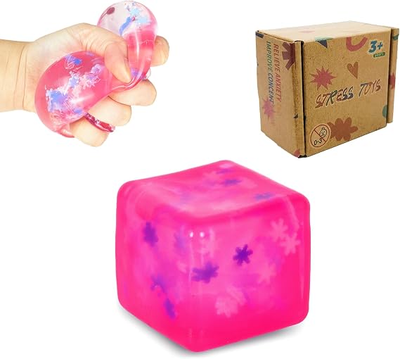 Cube Squishy Toy, Snowflake Fidget Cube 5cm