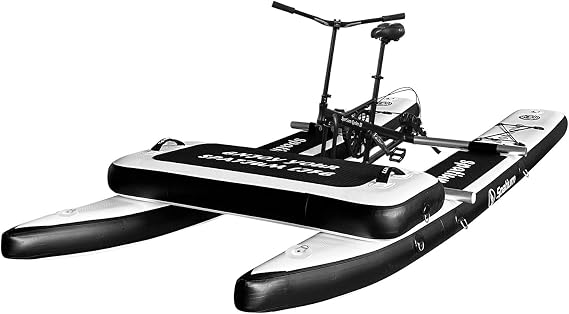 Spatium 2.0 Model Water Bike for Lake Inflatable Pontoon with Pedal Water Bicycles with 3-Blade Propeller for Water Sports