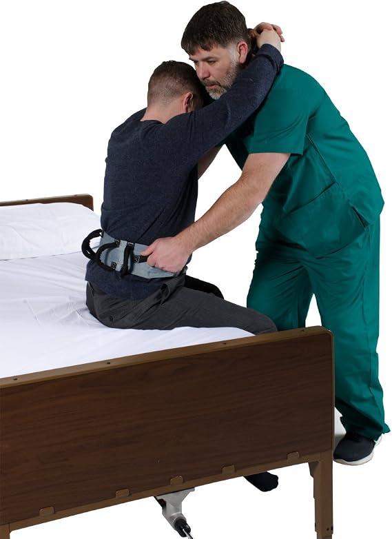 Patient Aid Gait Belt w/Handles, Transfer & Lift Aid for Elderly & Therapy