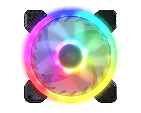 Cougar Gaming Vortex Cooling Fan Series, ARGB Lighting, 120 mm PMW HDB high-Performance Cooling, High Durability, Motherboard RGB Synchronization, Single Pack (Vortex ARGB VX 120)