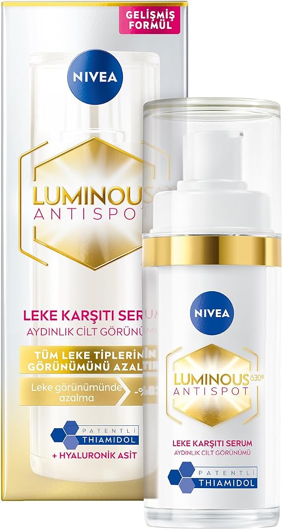 NIVEA Luminous630 Thiamidol Effective Anti-Blemish Skin Serum 30ml, Hyaluronic Acid, Skin Tone Synchronizer, Luminous Appearance