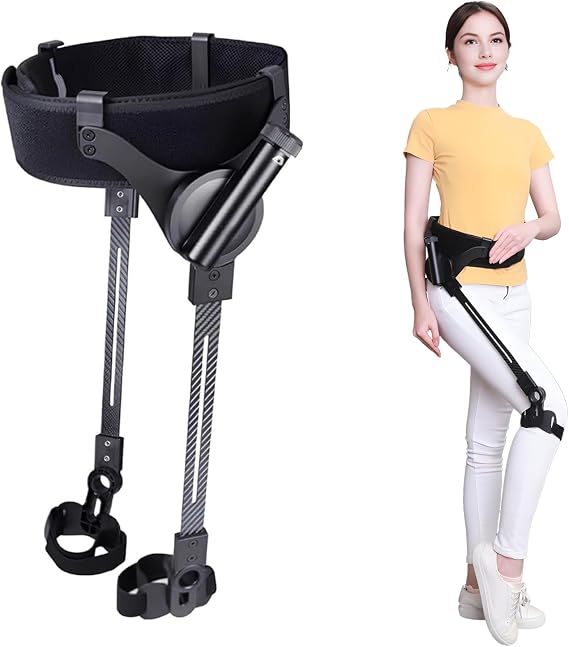 Wearable Bionic Power Exoskeleton for Walking & Leg Lift and Climbing Support, Adjustable 3 Strength Bionic Body Power Walking Aids for Adults Elderly Daily Mobility Travel Support