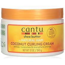Cantu Natural Hair Coconut Curling Cream 12 Ounce Jar (354ml) (2 Pack)