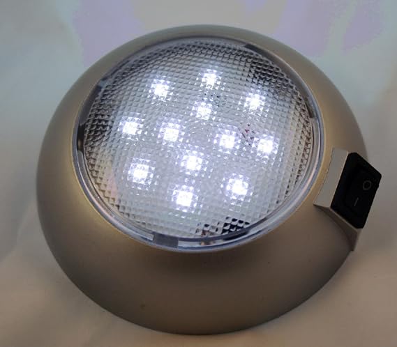 Battery Powered LED Dome Light - Magnetic or Fixed Mount - High Power White LED Downlight for Home, Auto, Truck, RV, Boat and Aircraft