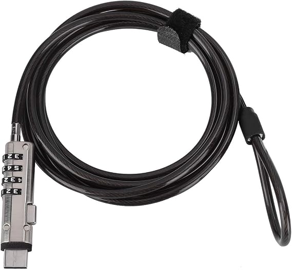 Laptop Cable Locks Combination Cable Lock 4 Digital Password Security Anti Theft Lock for USB Devices Equipment Notebook Computer