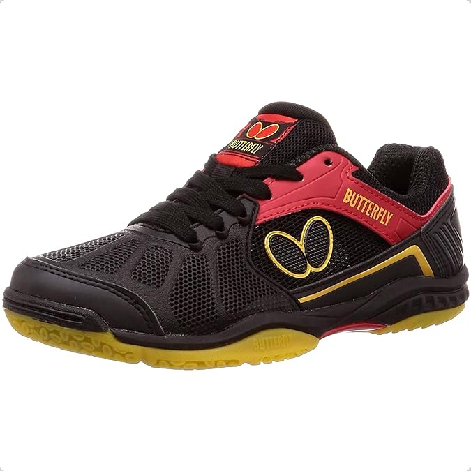 Butterfly Lezoline Rifones Shoes - Professional Table Tennis Shoe with Footwork Support, Flexibility, Shock Absorbing Cushion, Gripping Ping Pong Shoe