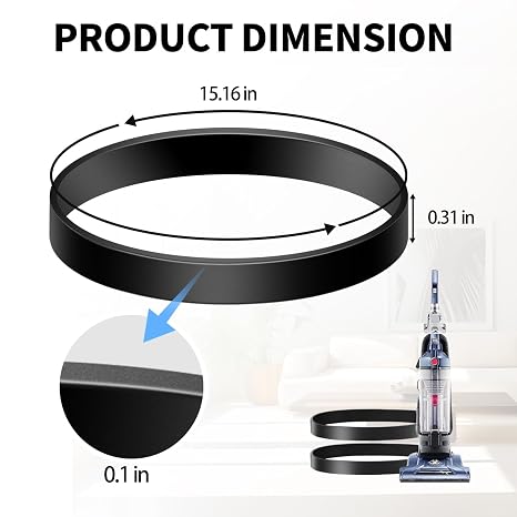 Vacuum Belt Flat Stretch Belt (5 Pack)