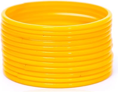 JDZ COLLECTION Indian Bangles Plain Glass Bangles For Women | Handmade Jewelry | Set of 12 | Perfect for Casual Wear
