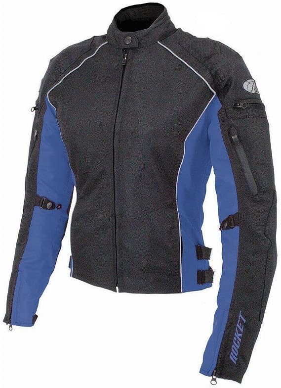 Joe Rocket Turbulent Women's Men's Street Motorcycle Jackets - Black/Blue/Small