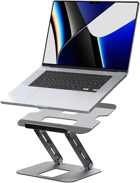 j5create Multi-Angle Aluminum Laptop Stand, Ergonomic Notebook Riser