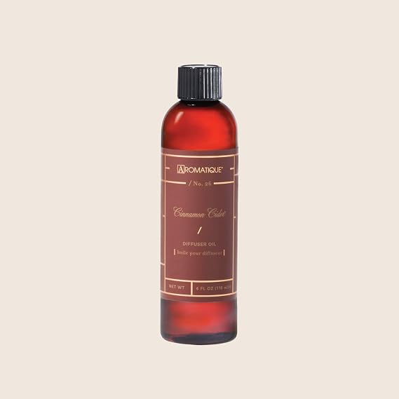 Aromatique Cinnamon Cider Diffuser Oil Refill Fall Scented Reed Diffuser Oil with Apple, Cinnamon & Citrus Long-Lasting Home Fragrance Paraben-Free, USA Made 4 fl oz