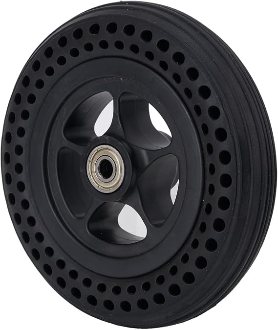 6x1.25 Solid Tire with Wheel Hub for Ottobock M2 Wheelchair 6 Inch Puncture-Resistant Rubber Front Wheel Replacement Black