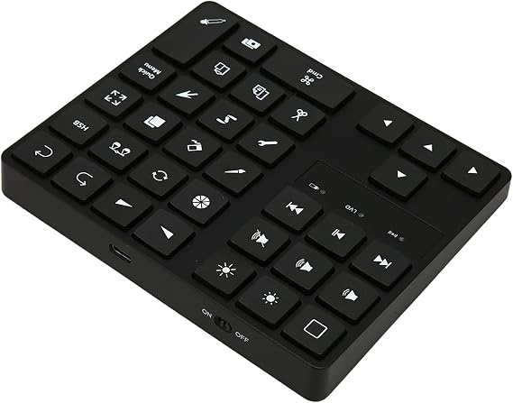 Mini Drawing Keyboard, One Handed Shortcut Keys Keypad, Bluetooth Keyboard Video Photo Editor Controller, rgonomic Drawing Shortcut Keyboard for iOS for OS X