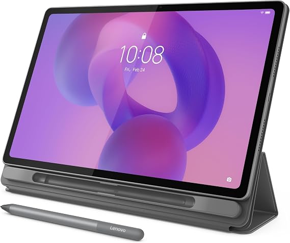 Lenovo Idea Tab Plus - Lightweight Tablet - 12.1" 2.5K IPS Touch Screen Display - 90Hz - MediaTek Dimensity 6400-8GB Memory - 128GB Storage - Integrated Arm Mali-G57 MC2 - Tab Pen & Folio Case
