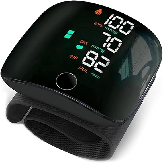 Wrist Blood Pressure Monitor, Automatic Digital BP Machine with Large LED Display | Heart Rate & IHB Detection | Memory Function | Easy-to-Use Blood Pressure Monitor for Home & Travel