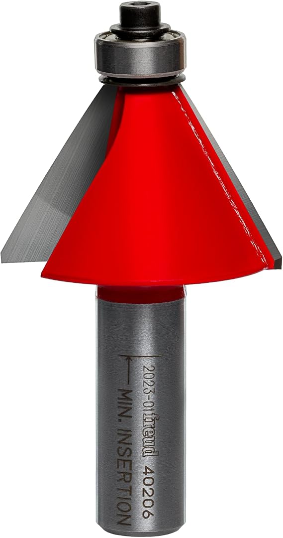 Freud 40-206: 1-11/32" (Dia.) Chamfer Bit with 1/2" Shank Red