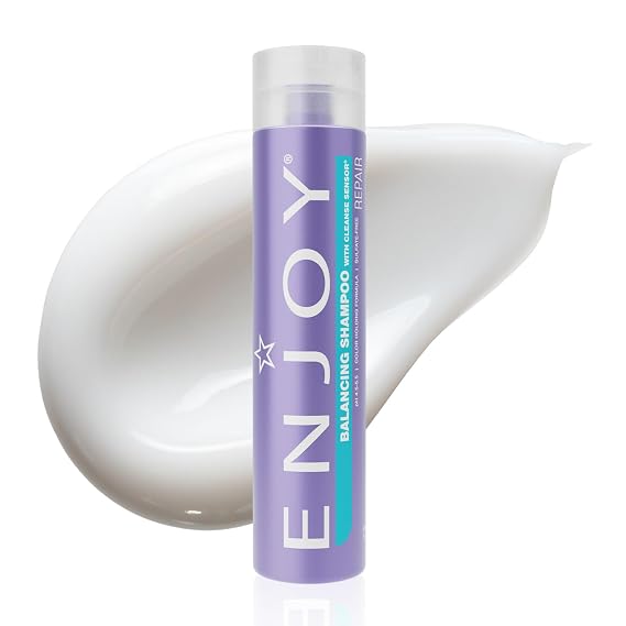Enjoy Balancing Shampoo, Sulfate-Free Strengthening Formula, Gently Cleanses and Controls Frizz for All Hair Types, Smoothness and Shine with Cleanse Sensor Technology, pH 4.5-5.5, 10.1 Fl Oz