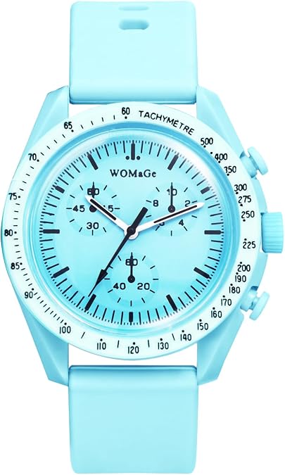JewelryWe Men Women Silicone Watch - Analog Quartz Timepiece with Triple Sub-dials Fashion Casual Outdoor Sports Wristwatch for Mother's Day